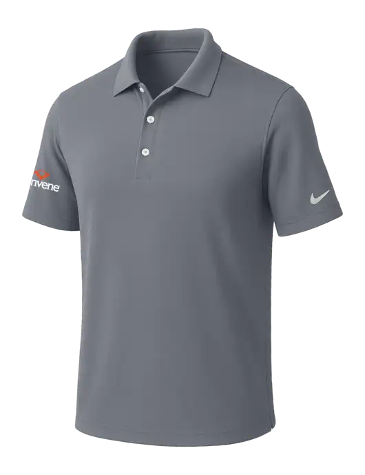 NIKE Medium Grey Dri-Fit Micro Pique Polo w/Convene Logo