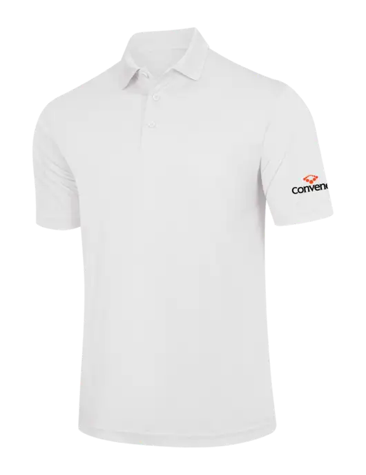 White PosiCharge Competitor Polo w/Convene Logo