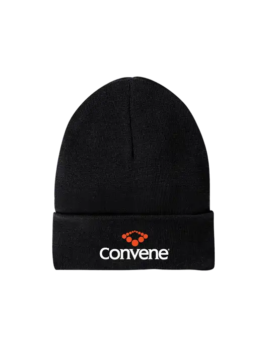 Recycled Black Beanie w/Convene Logo