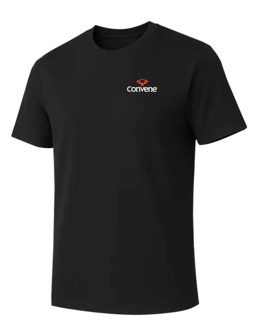 Allmade Deep Black Organic Cotton Tee w/Convene Logo