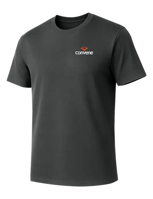 Allmade Charcoal Grey Organic Cotton Tee w/Convene Logo
