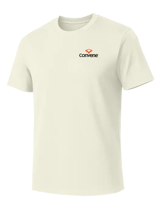 Allmade White Sand Organic Cotton Tee w/Convene Logo