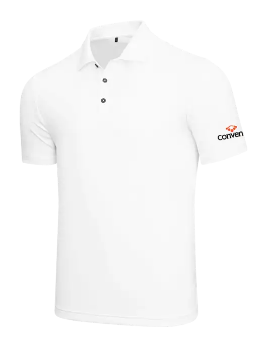 Adidas White Performance Polo w/Convene Logo