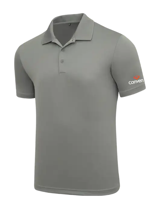 Adidas Medium Grey Performance Polo w/Convene Logo