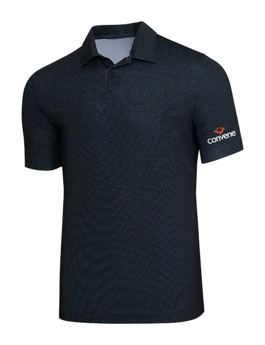 Adidas Black Diamond Dot Print Polo w/Convene Logo