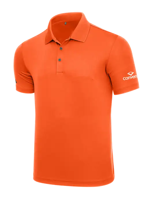 Adidas Orange  Performance Polo w/Convene Logo