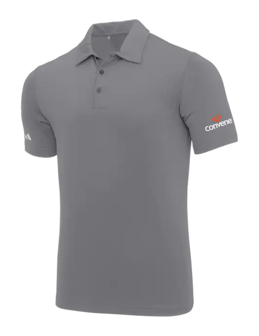 Adidas Medium Grey Ultimate Solid Polo w/Convene Logo