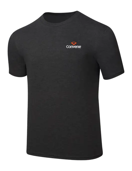 Simply Soft Black Frost 4.5oz  Poly/Combed Ring Spun Cotton T-Shirt w/Convene Logo