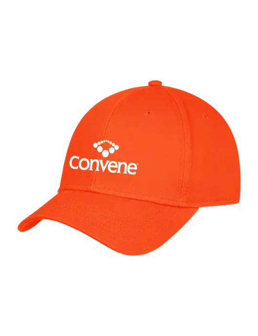 Orange Structured Cap Hook & Loop w/Convene Logo