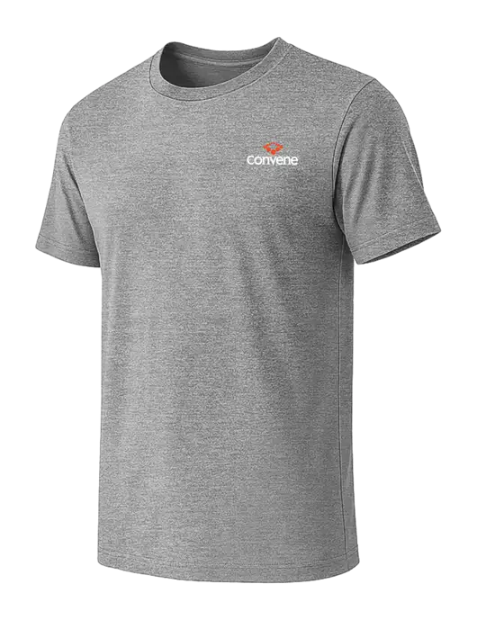 BELLA+CANVAS Heather Grey CVC Short Sleeve Tee w/Convene Logo