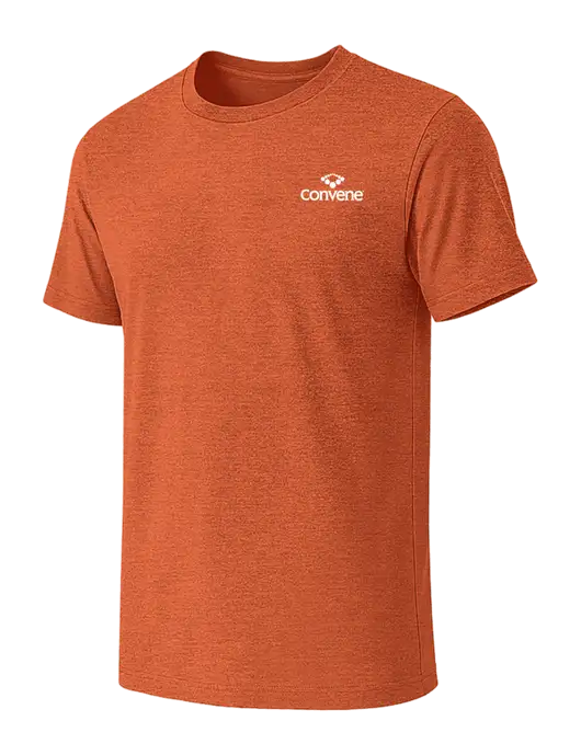 BELLA+CANVAS Heather Orange CVC Short Sleeve Tee w/Convene Logo