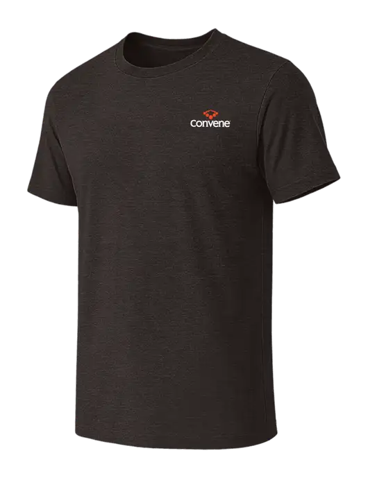 BELLA+CANVAS Dark Grey Heather CVC Short Sleeve Tee w/Convene Logo