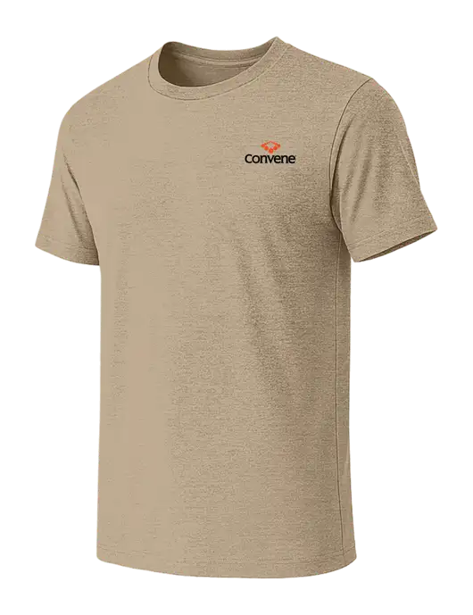 BELLA+CANVAS Heather Tan CVC Short Sleeve Tee w/Convene Logo