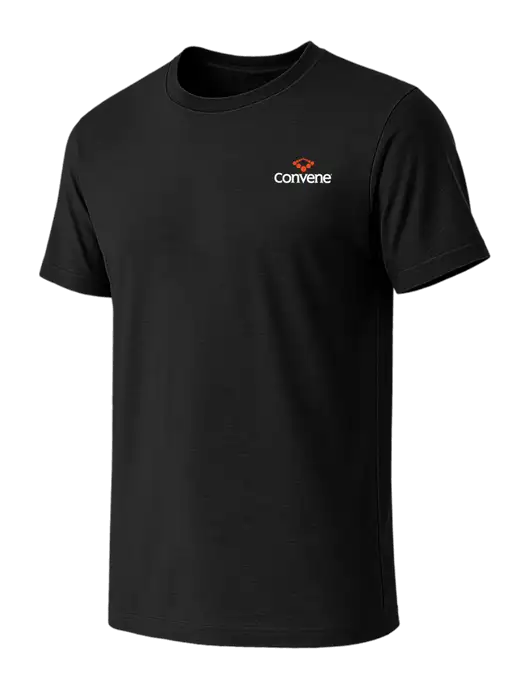BELLA+CANVAS Black CVC Short Sleeve Tee w/Convene Logo