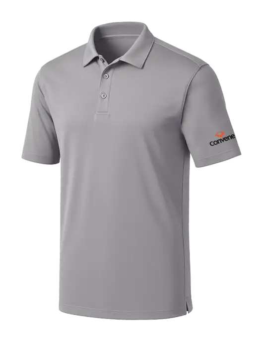 Light Grey Silk Touch Performance Polo w/Convene Logo