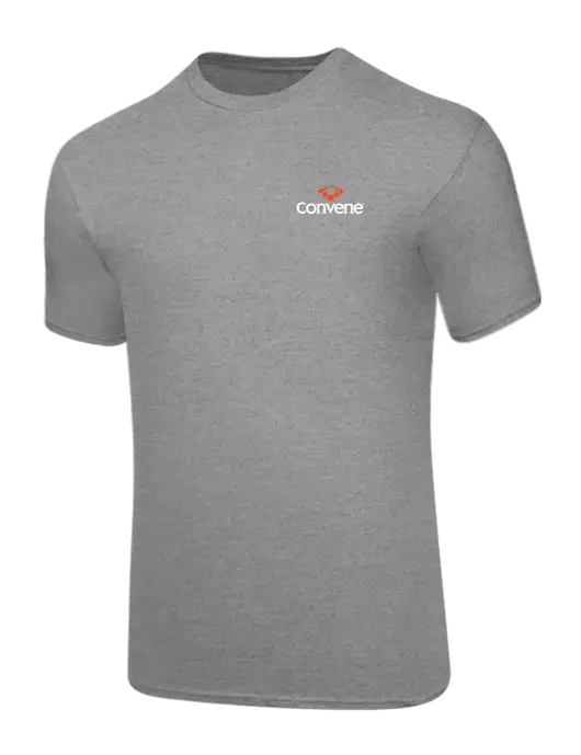 Core Blend Medium Grey Heather T-Shirt w/Convene Logo