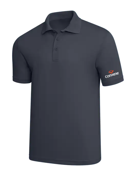Dark Grey PosiCharge RacerMesh Polo w/Convene Logo