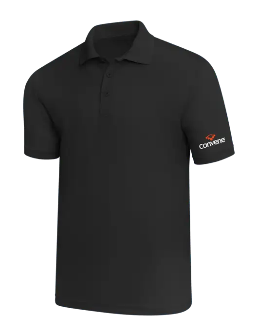 Black PosiCharge RacerMesh Polo w/Convene Logo