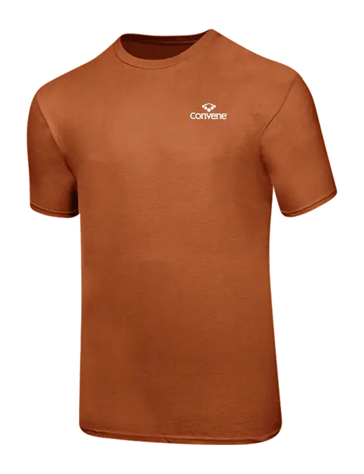 Ring Spun Burnt Orange 4.5 oz T-Shirt w/Convene Logo