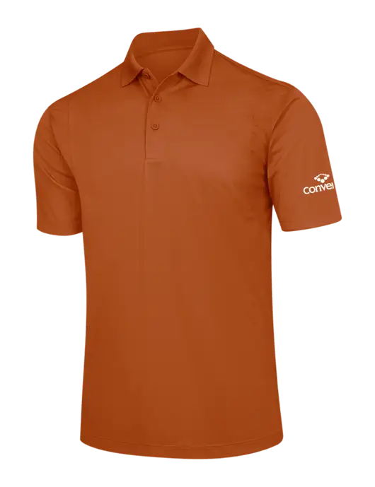 Burnt Orange Micropique Sport-Wick Polo w/Convene Logo