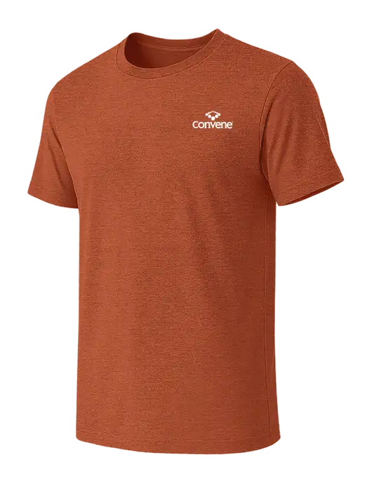 BELLA+CANVAS Burnt Orange Heather CVC Short Sleeve Tee w/Convene Logo