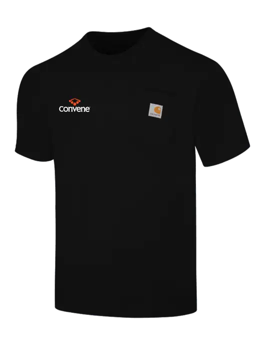 Carhartt Workwear Black Pocket Short Sleeve T-Shirt w/Convene Logo