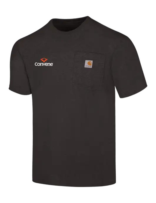 Carhartt Workwear Charcoal Heather Pocket Short Sleeve T-Shirt w/Convene Logo