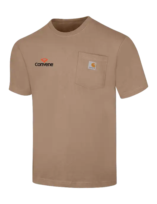Carhartt Workwear Dark Tan Pocket Short Sleeve T-Shirt w/Convene Logo
