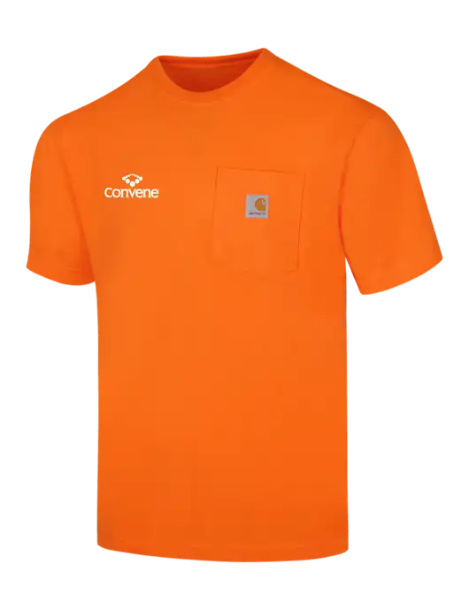 Carhartt Workwear Dark Orange Pocket Short Sleeve T-Shirt w/Convene Logo