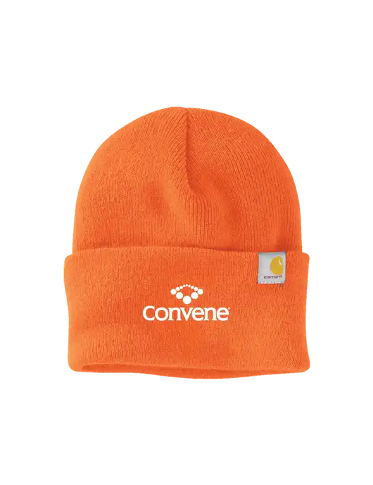 Carhartt Orange Watch Cap 2.0 w/Convene Logo