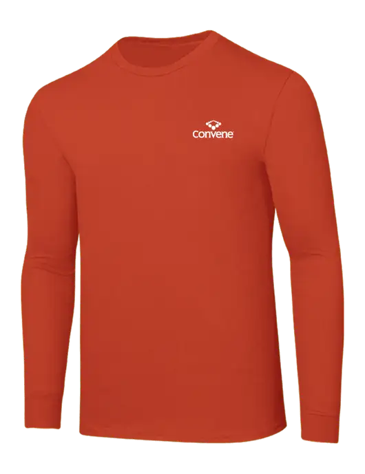 Core Blend Dark Orange Long Sleeve Tee w/Convene Logo