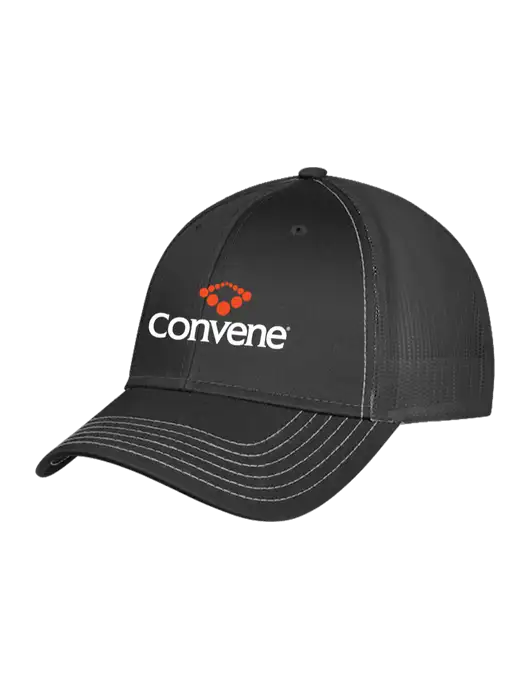 Charcoal Grey Mesh Trucker Cap Snap Back w/Convene Logo
