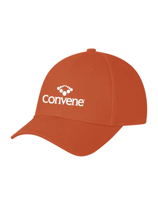 Burnt Orange Structured Cap Hook & Loop w/Convene Logo