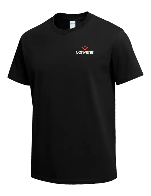 Black Heavyweight 6.1 oz T-Shirt w/Convene Logo