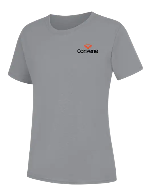 Womens Light Grey Heather Core Blend Tee w/Convene Logo