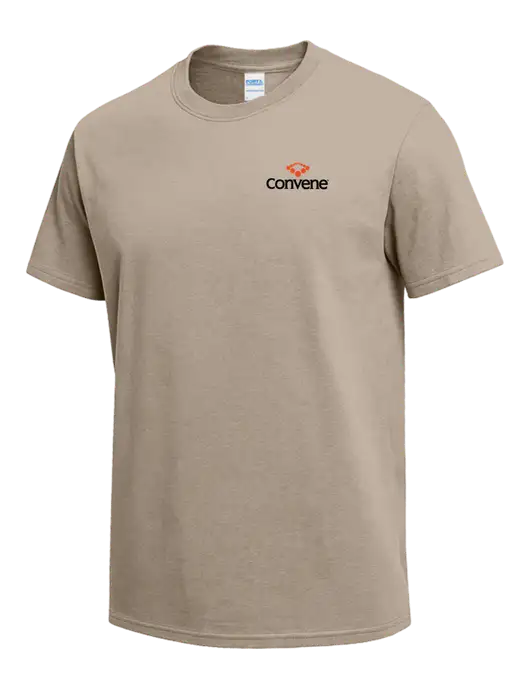 Tan Heavyweight 6.1 oz T-Shirt w/Convene Logo