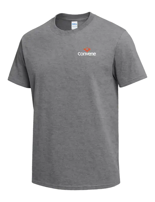Medium Grey Heather Heavyweight 6.1 oz T-Shirt w/Convene Logo