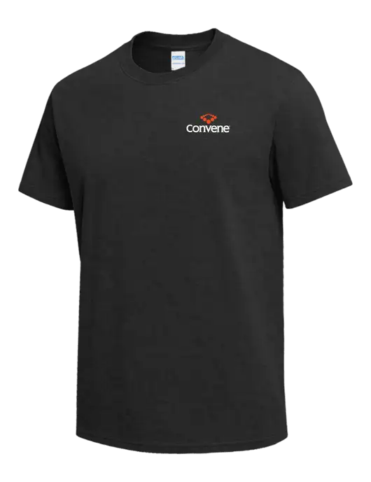 Dark Grey Heather Heavyweight 6.1 oz T-Shirt w/Convene Logo