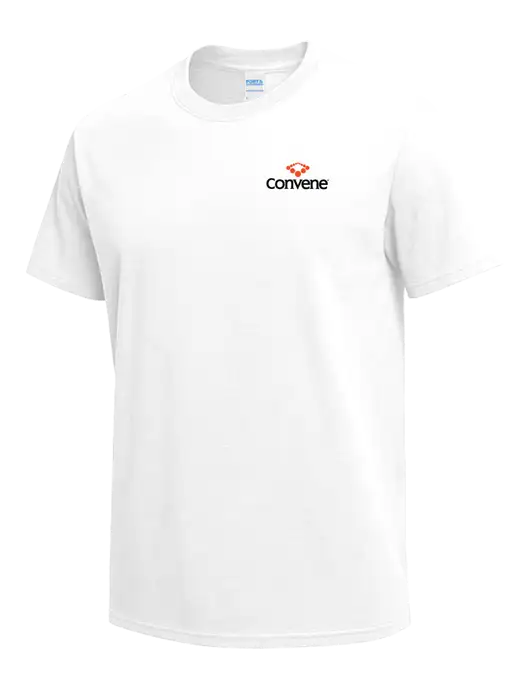White Heavyweight 6.1 oz T-Shirt w/Convene Logo
