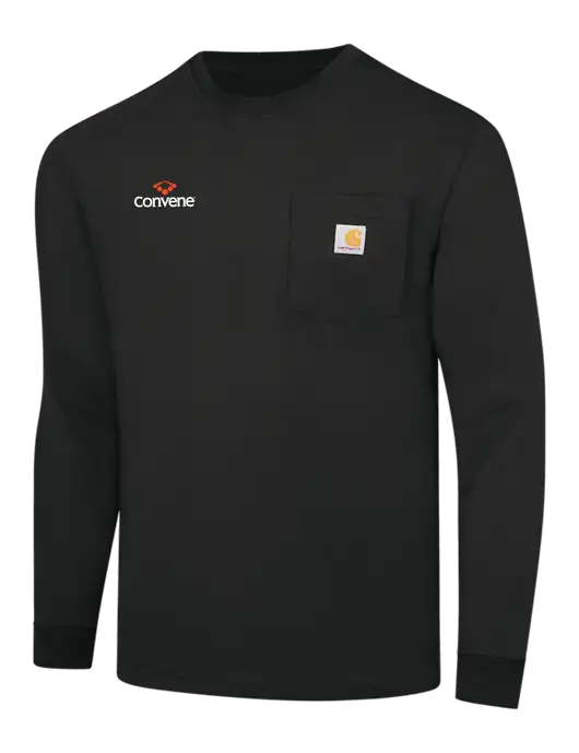 Carhartt Black Workwear Pocket Long Sleeve T-Shirt w/Convene Logo