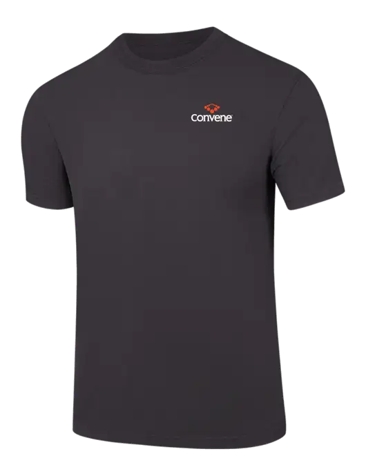Comfort Colors 6.1 oz Dark Grey Heavyweight Ring Spun T-Shirt w/Convene Logo