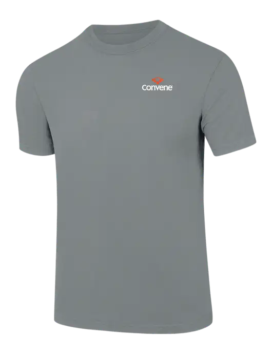 Comfort Colors 6.1 oz Medium Grey Heavyweight Ring Spun T-Shirt w/Convene Logo