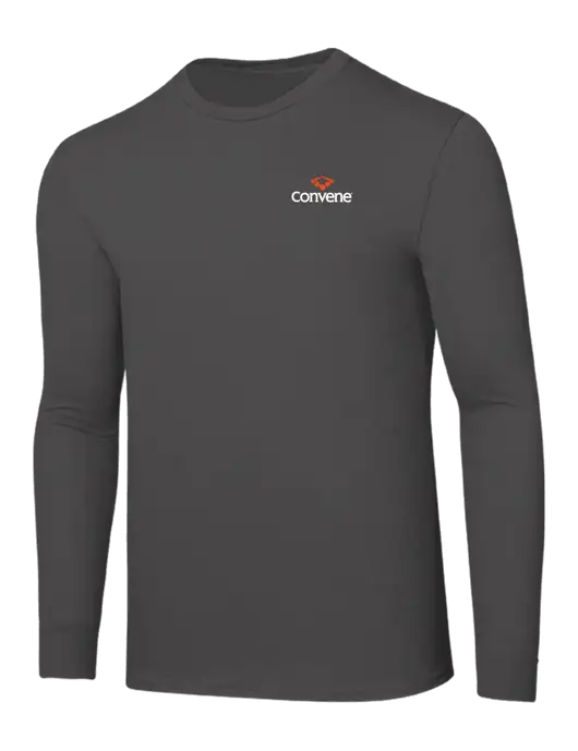 Seriously Soft Dark Grey Long Sleeve T-Shirt w/Convene Logo