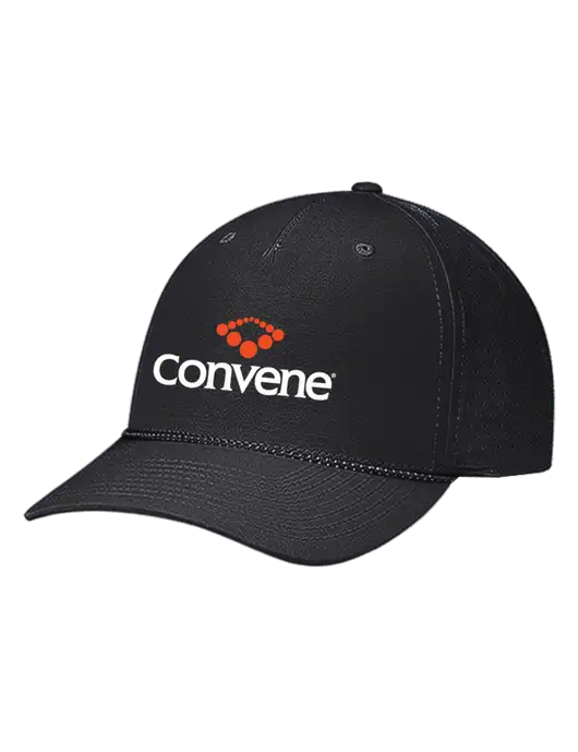 Richardson Laser Perf Performance Black/Black-Grey Rope Cap w/Convene Logo