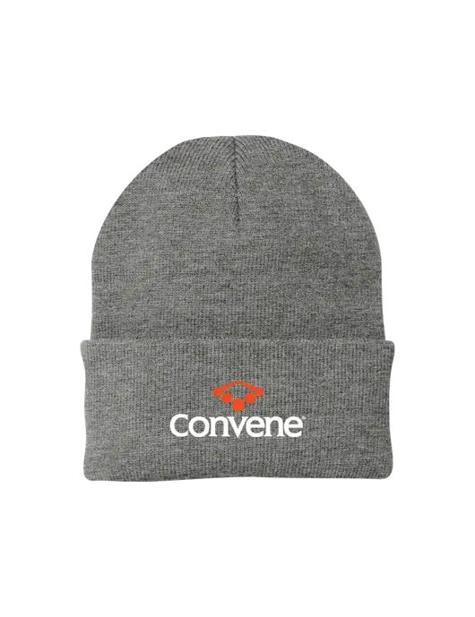 Medium Grey Heather Knit Cap w/Convene Logo