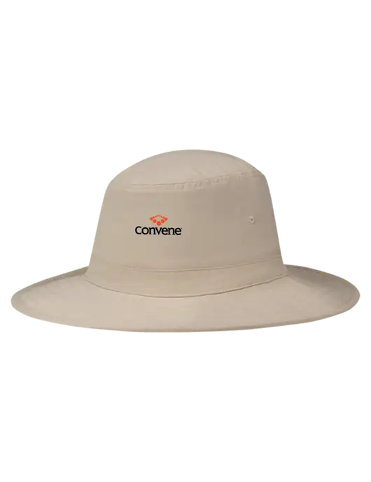 Tan Booney Sun Hat w/Convene Logo