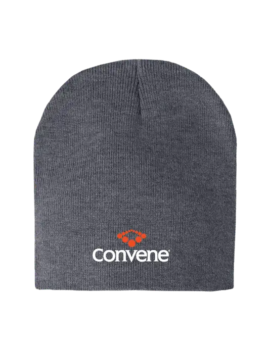 Dark Grey Heather Element Knit Beanie w/Convene Logo