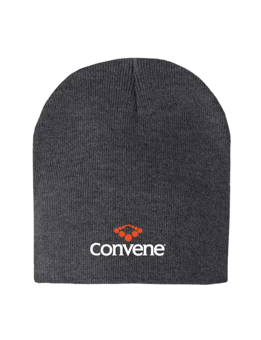 Charcoal Heather Element Knit Beanie w/Convene Logo