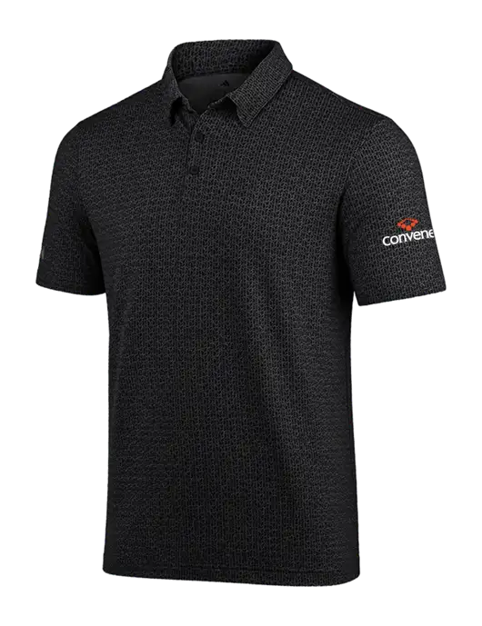 Adidas Black Printed Blend Polo w/Convene Logo