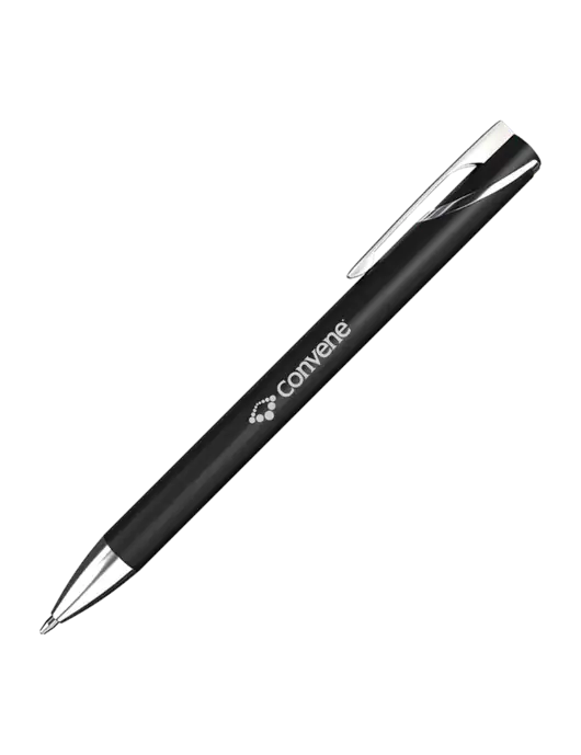 Black/Chrome HyperNova Ballpoint Pen - Black Ink w/Convene Logo
